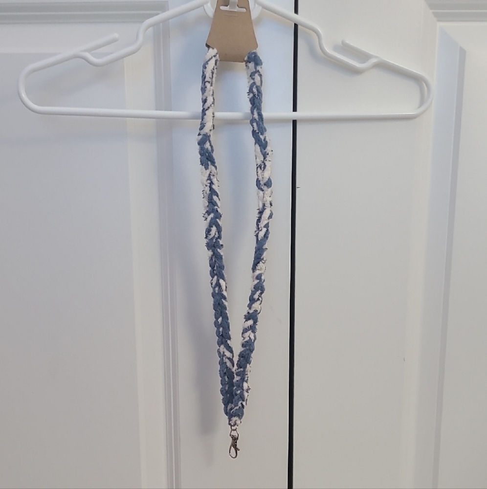 Blue & White ID Lanyard